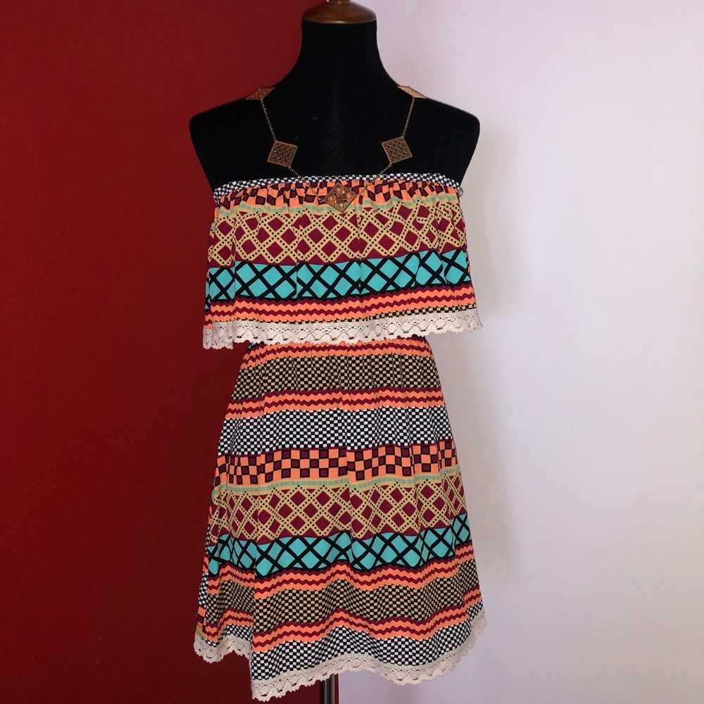 Beautiful sleeveless geometric tunic/dress